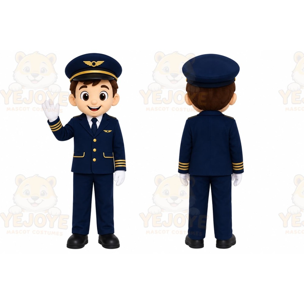 Pilot Boy Mascot Costume