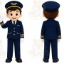 Pilot Boy Mascot Costume