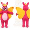 Pink Angel Rabbit Mascot Costume