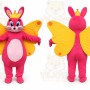 Pink Angel Rabbit Mascot Costume