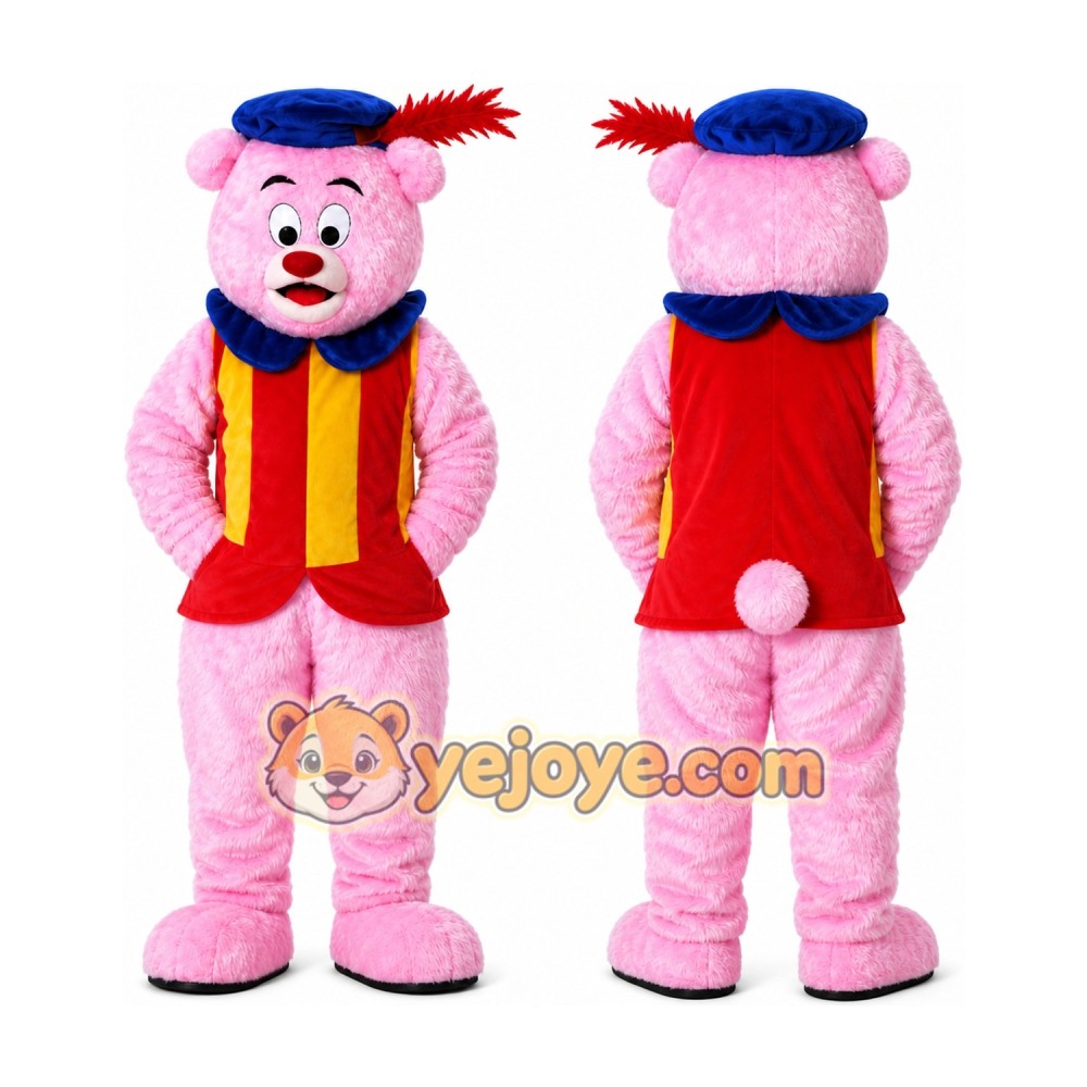Pink Bear Gumiś Mascot Costumes Pink Bear Gumiś Mascot Costumes