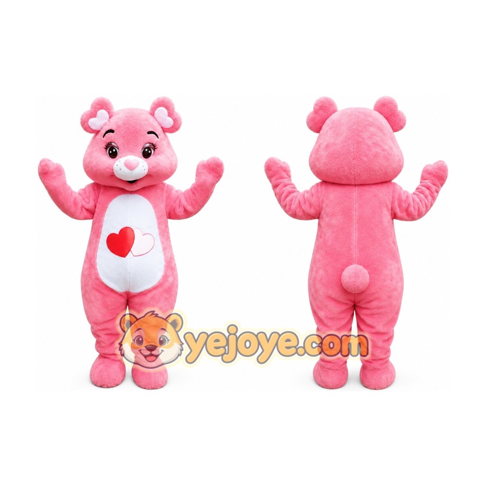 Pink Bear Mascot Costume Pink Bear Mascot Costume