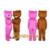 Pink Brown Bear Mascot Costume Pink Brown Bear Mascot Costume