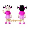 Pink Coat Girl Mascot Costume Pink Coat Girl Mascot Costume