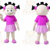 Pink Coat Girl Mascot Costume