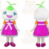 Pink Dress Girl Bean Sprout Mascot Costume