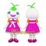 Pink Dress Girl Bean Sprout Mascot Costume