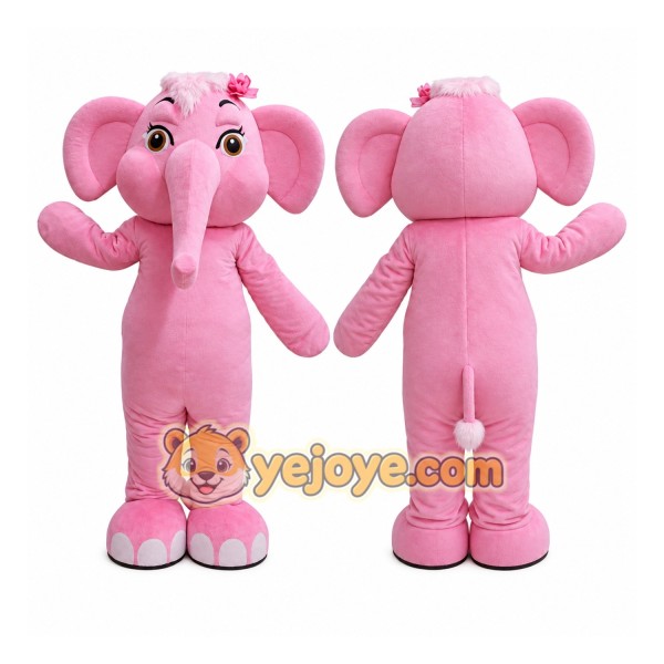 Pink Elephant Character Mascot Costume Cosplay Outfits