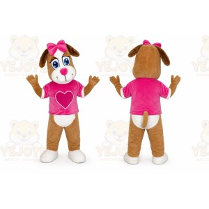 Pink Female Dog Mascot Costume