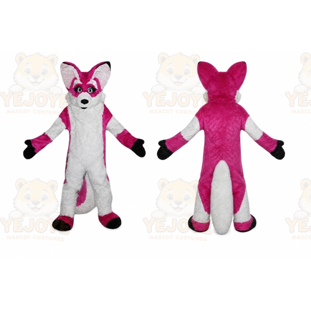 Pink Fox Mascot Costume