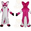 Pink Fox Mascot Costume