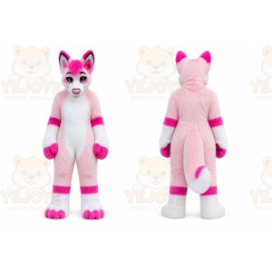 Pink Fursuit Husky Wolf Halloween Mascot Costumes