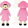 Pink Girl Mascot Costume