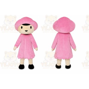 Pink Girl Mascot Costume