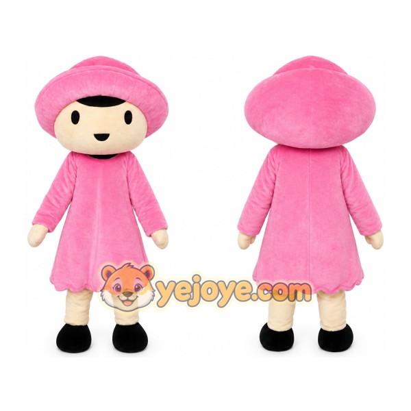 Pink Girl Mascot Costume