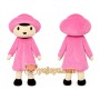Pink Girl Mascot Costume