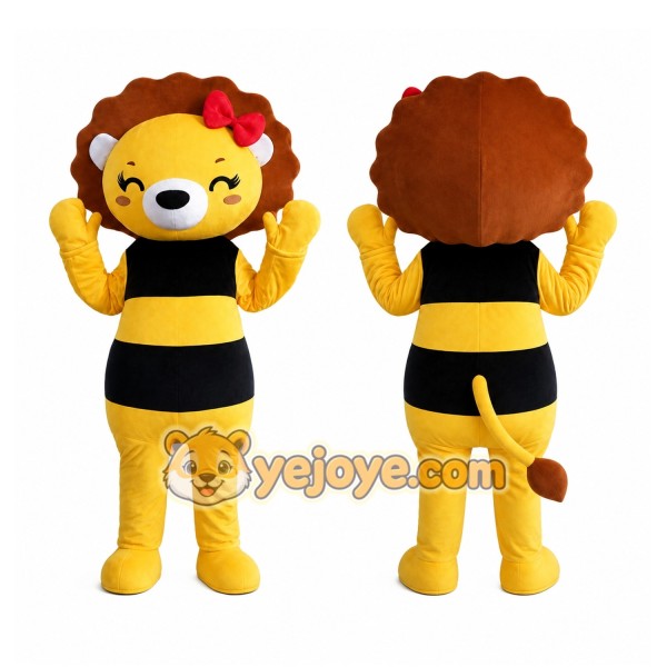 Bee-Themed Lion Mascot Costume