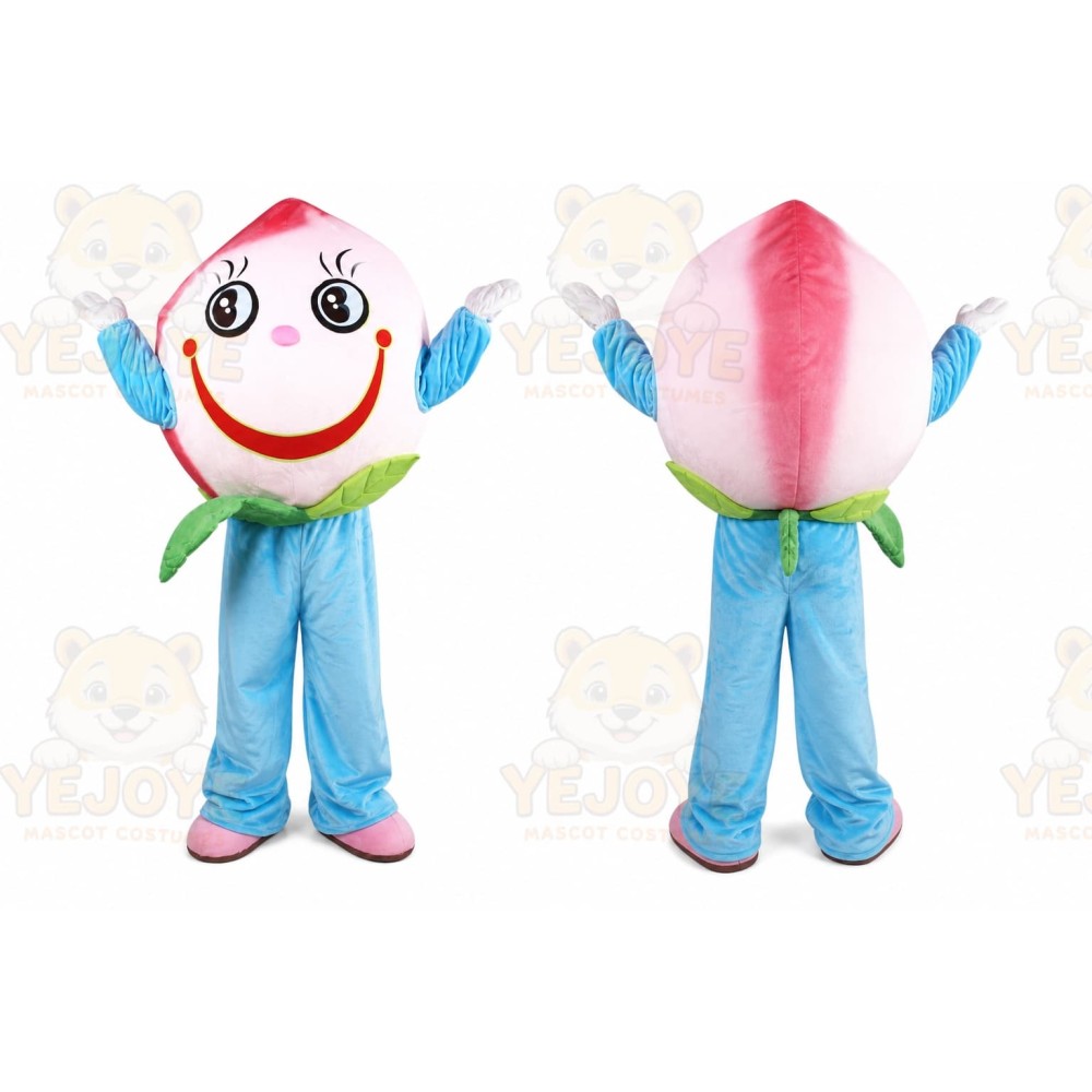 Pink Peach Mascot Costume