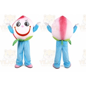 Pink Peach Mascot Costume