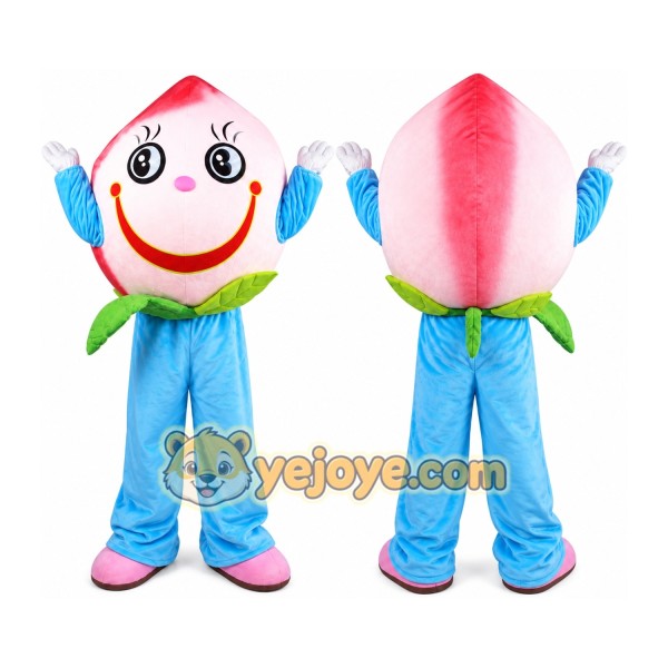 Pink Peach Mascot Costume