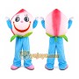 Pink Peach Mascot Costume