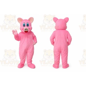 Pink Pig Cartoon Mascot Costume