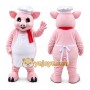 Pink Pig Chef Mascot Costume