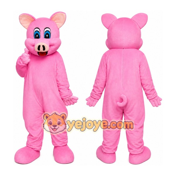 Pink Pig Mascot Costume