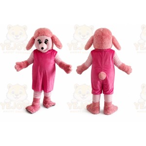 Pink Pregnant Dog Mascot Costume