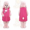 Pink Pregnant Poodle Dog Mascot Costume