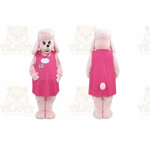 Pink Pregnant Poodle Dog Mascot Costume