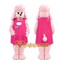 Pink Pregnant Poodle Dog Mascot Costume