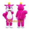 Pink Rose Squirrel Mascot Costume