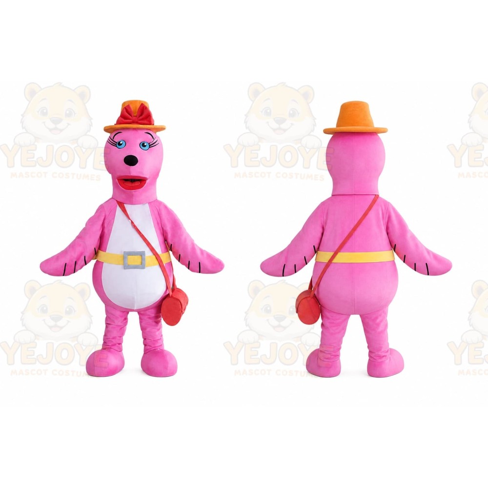 Pink Sea Lion Mascot Costume Sea Animal Mascot