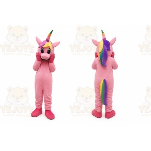 Pink Unicorn Mascot Costume
