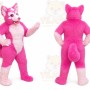 Pink Wolf Fursuit Costumes Animal Mascot for Adults