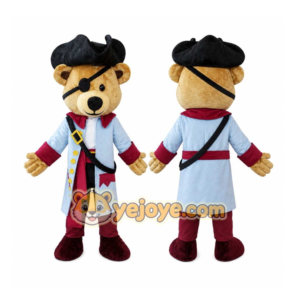 Pirate Bear Custom Mascot Costume Pirate Bear Custom Mascot Costume