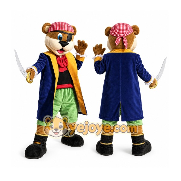 Pirate Bear Mascot Costumes