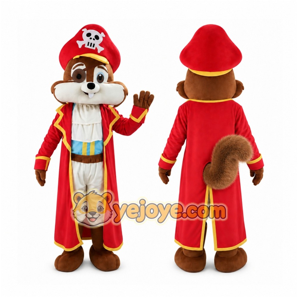 Pirate Squirrel Mascot Costume Pirate Squirrel Mascot Costume