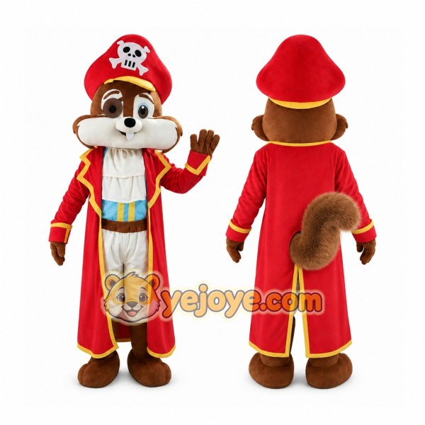 Pirate Squirrel Mascot Costume