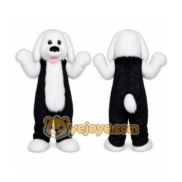 Pluffy Hair Dog Mascot Costume