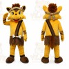 Plush Big Yellow Fox Mascot Costume