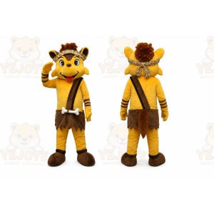 Plush Big Yellow Fox Mascot Costume