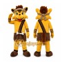 Plush Big Yellow Fox Mascot Costume
