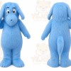 Plush Blue Dog Mascot Costume