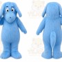 Plush Blue Dog Mascot Costume