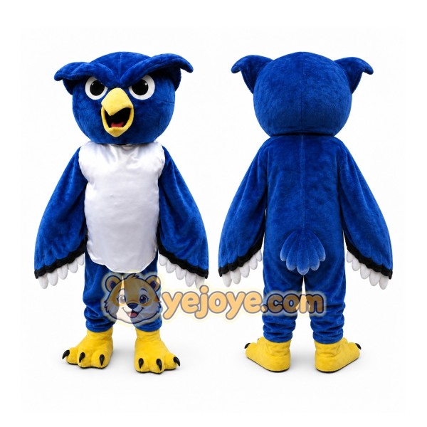 Plush Blue Owl Mascot Costume