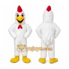Plush Chicken Mascot Costume White Cook Rooster Plush Chicken Mascot Costume White Cook Rooster