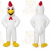Plush Chicken Mascot Costume White Cook Rooster