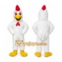 Plush Chicken Mascot Costume White Cook Rooster
